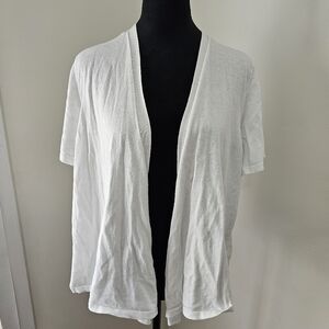 Lane Bryant White Open-Front Cardigan